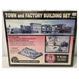 N Scale Woodland Scenics Town and Factory
