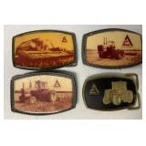 Lot of 4 Allis-Chalmers Belt Buckles