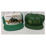 Lot of 2 JD Hats Sheffel Equipment and Romney