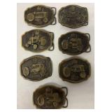 Lot of 7 IH Belt Buckles