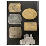 Lot of 6 JD Belt Buckles