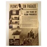 Case Centennial Tractor Plow Brochure
