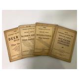 4 Repair Part Catalogs,McCormick, IH &