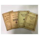 4 Repair Part Catalogs, McCormick Deering & IH