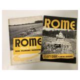 2 Rome Disk Plowing Harrows Brochures