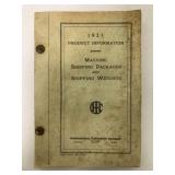 IHC Product Information Machine Shipping 1921