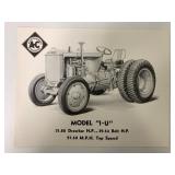 Allis Chalmers IU Tractor Single Sheet