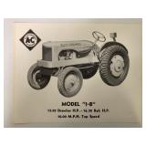 Allis Chalmers IB Tractor Single Sheet