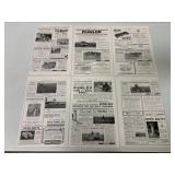 6 Pcs-Caterpillar/Dunlop/McCormick-Deering Ads