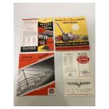 4 Oliver Harrows/Grain Drill/Threshers Brochures