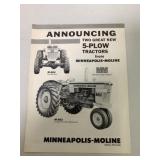 Minneapolis-Moline 5-Plow Tractors Brochure