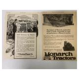(2)- Monarch & Cleveland Tractor Ads