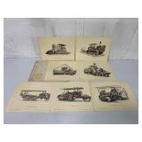 (8) Caterpillar/Holt/Best Tractor Prints
