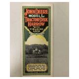 JD Model L Tractor Disk Harrow Brochure