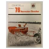 McCormick 76 Harvester-Thresher Brochure