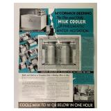 McCormick Deering Milk Cooler Mailer Poster