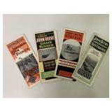 4 JD Brochures, Grain Binder, Sulky Rake,