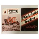 2 IH Tractor Brochures, B-414 & McCormick Line