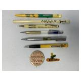8 Adv. Pens/Pencils/Pins Dekalb-York PA others