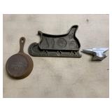 3 pcs- Anvil International/Burling Cast Iron Skill