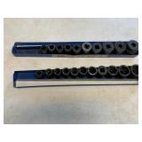 (2) Sets of 1/2" Drive Impact Sockets-English &