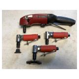 Lot of 4 Air Angle Grinders