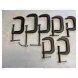 (7) C Clamps-Craftsman & Others