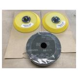25 Resin Fibre Discs "A" & 2 6" Hook Pads