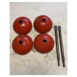 (6) Backfill Tamper Butts & Ajax Flat Chisels