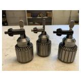 (3) Jacobs Drill Chucks 5/8-16 & 1/2-20