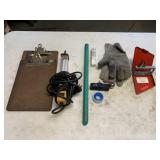 8 pcs-Flashlight/Clipboards/Drill Bits/Gloves othe