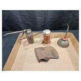 Oil Cans & Axe Head