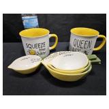Bee & Lemon Theme Mugs & Measuring Cups