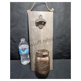 Primitive Bottle Opener & Jar