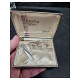 Sterling Tie Clip & Cuff Link Set