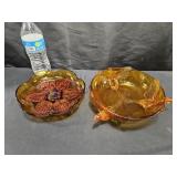 Amber Glass Candy Dishes