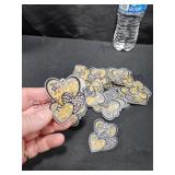 Acrylic Glitter Hearts