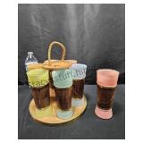 Vintage Siestaware Glass Set & Caddy