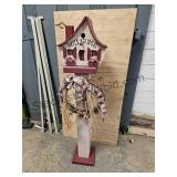 Welcome Bird House On Post