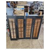 4 Wood Shutters 9x32