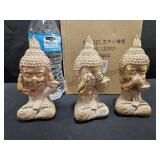 3 Pc Budha Figurines