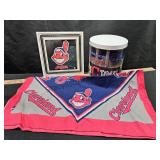 Classic Cleveland Indians Mirror, Hanky, Tin