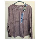 Soft Heather Long Sleeve SZ LG Purple