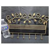 Wall Gold Toned Floral Jewelry Display