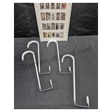 4 Pk Over The Door Steel Hooks