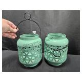2 Metal Candle Lanterns