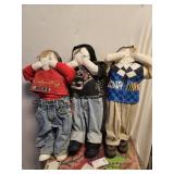 3 Standing Dolls Need Cleaned