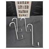 4 Pk Over The Door Steel Hooks