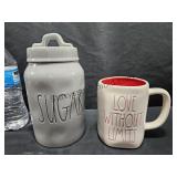 Rae Dunn Sugar Jar & Mug