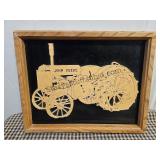 Die Cut John Deere Wood Tracter 13.5x11